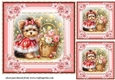 3 Floral Yorkie card front/toppers 4
