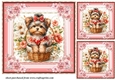 3 Floral Yorkie card front/toppers 5