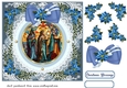 Christmas Religious stained glass card front 3