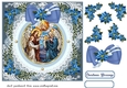 Christmas Religious stained glass card front 4