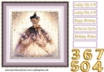 Birthday ballgown card front 3