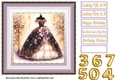Birthday ballgown card front 7