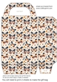 Peach and black butterflies gift bag 2