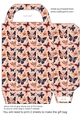 Peach and black butterflies gift bag 3