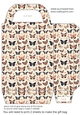 Peach and black butterflies gift bag 4
