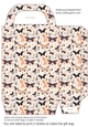 Peach and black butterflies gift bag 6