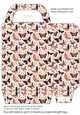 Peach and black butterflies gift bag 10