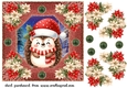 Red Christmas hedgehog card front 2