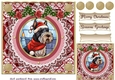 Christmas stained glass Scottish terrier card front 3