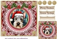 Christmas stained glass Scottish terrier card front 5