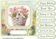 Floral puppy in basket card front 2