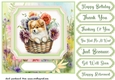 Floral puppy in basket card front 6