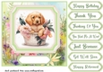 Floral puppy in basket card front 10