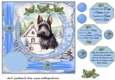 Winter scene pup card front 2
