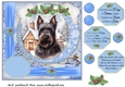 Winter scene pup card front 3