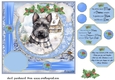 Winter scene pup card front 4