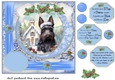 Winter scene pup card front 7