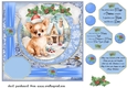 Winter scene pup card front 10