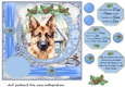 Winter scene pup card front 13
