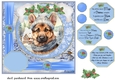Winter scene pup card front 14