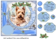 Winter scene pup card front 15