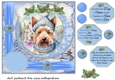 Winter scene pup card front 17