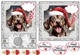 5x7 and 6x6 (aprox) Christmas dog card fronts