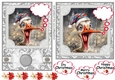 5x7 and 6x6 (aprox) Christmas goose card fronts