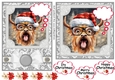 5x7 and 6x6 (aprox) Christmas Highland cow card fronts