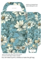 Ice blue floral gift bag 12