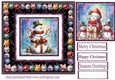 Christmas snowman card front 2
