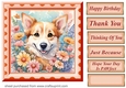 Framed floral pup card front 2