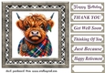 Tartan Highland cow card front 5
