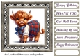 Tartan Highland cow card front 8