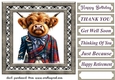 Tartan Highland cow card front 9