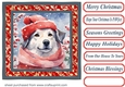 Floral Christmas pup card front 26