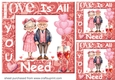 3 All you need is love card fronts/toppers 3