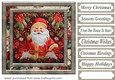 Embroidered Santa card front 5