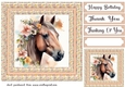 Floral horse head card front 4