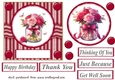 Red floral card front 3