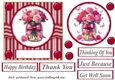 Red floral card front 4