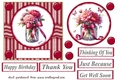 Red floral card front 6