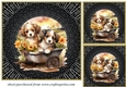 3 Wheel barrow pups card fronts/toppers 2
