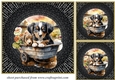 3 Wheel barrow pups card fronts/toppers 3