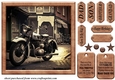 Framed motorbike card front 3