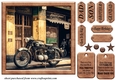 Framed motorbike card front 4