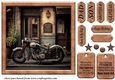 Framed motorbike card front 5