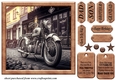 Framed motorbike card front 6