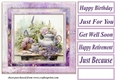 Floral teatime card front 6