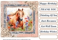 Horse in flowers card front 5